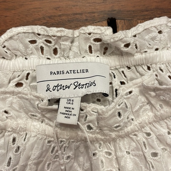 & Other Stories US 6 White Blouse NWT - Picture 4 of 6